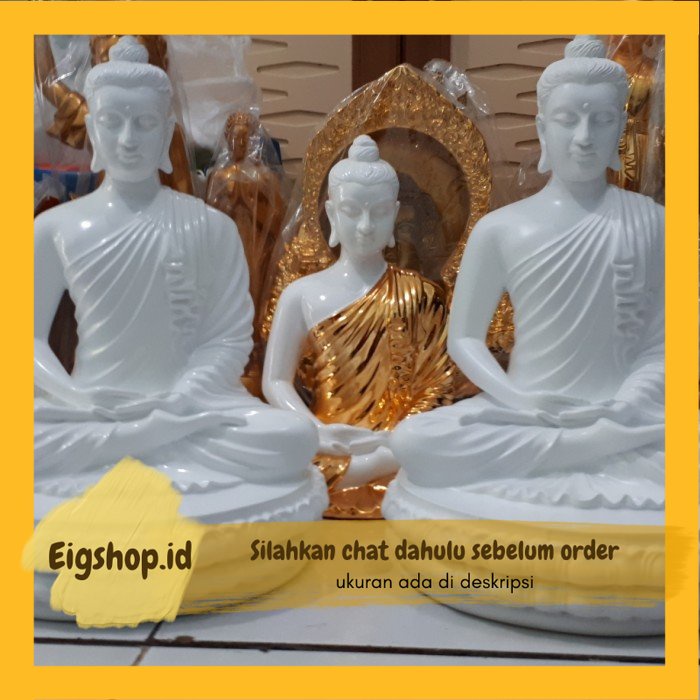 patung Buddha Ghandara t34 putih