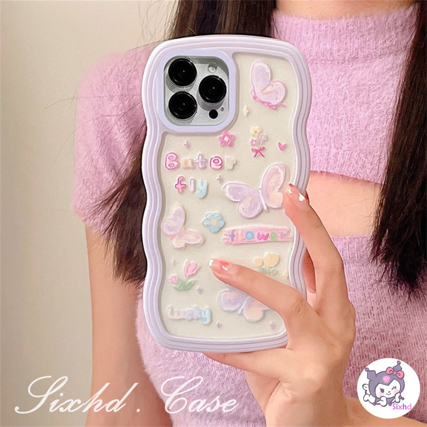 Soft Case Motif Kartun Kupu-Kupu Untuk iPhone 14 13 12 11 Pro Max SE2020 X XR Xs Max 7 8 6 6s Plus Butterfly