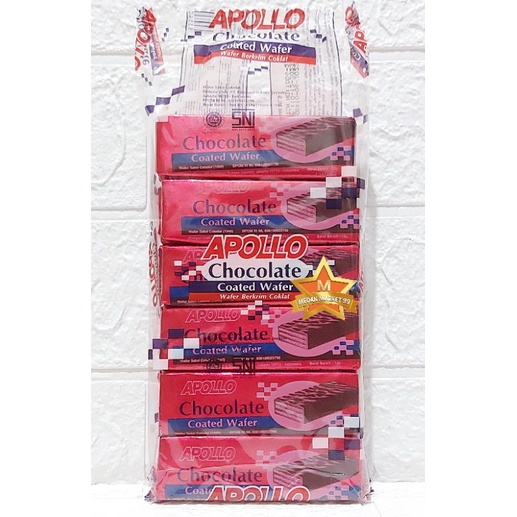 

APOLLO CHOCOLATE COATED WAFER PACK 12s x12gr | WAFER CHOCOLATE | CEMILAN | BISKUIT WAFER | WAFER COKELAT | APOLLO