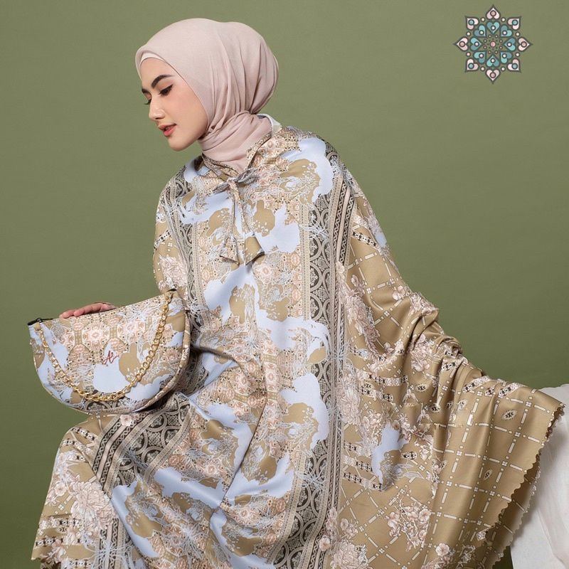 Mukena mukenah dewasa motif daily wear travel umroh haji tarawih mewah elegant polos silk satin sute