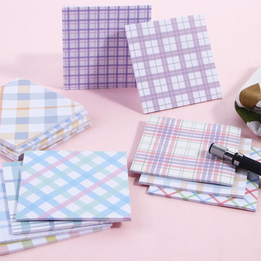 Lanfy Tearable Memo Pad Colorful Checkerboard Scrapbooking N times Ditempelkan Alat Tulis Siswa Pesan Notes