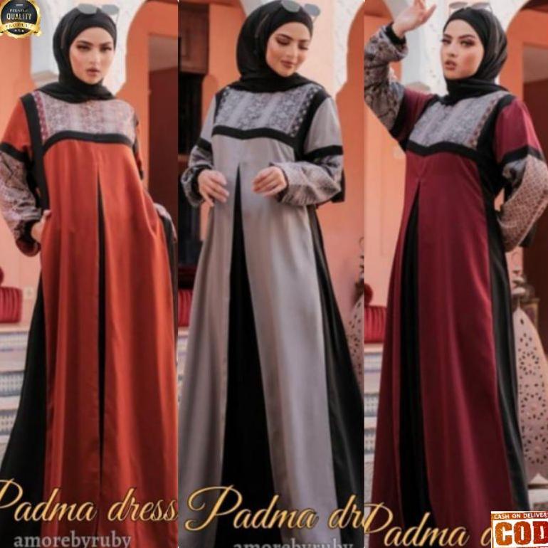 PRODUK- MAXY DRESS PADMA ORIGINAL AMORE BY RUBY GAMIS ABAYA REMAJA ROMPI NYATU COCOK BUAT KONDANGAN 