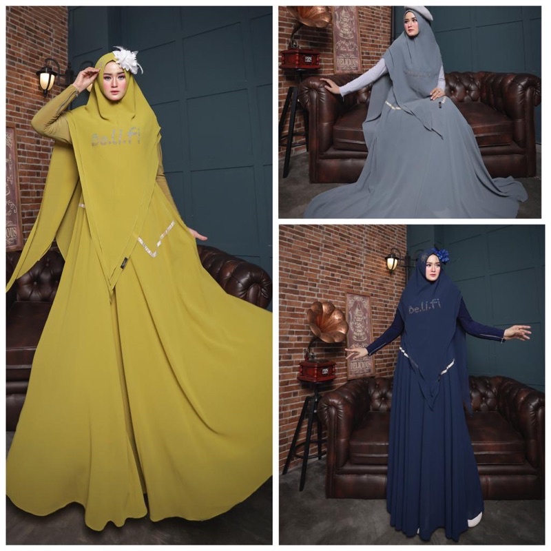 Gamis ILAYYA SYARI BASIC PREMIUM* + Swarovsky Import