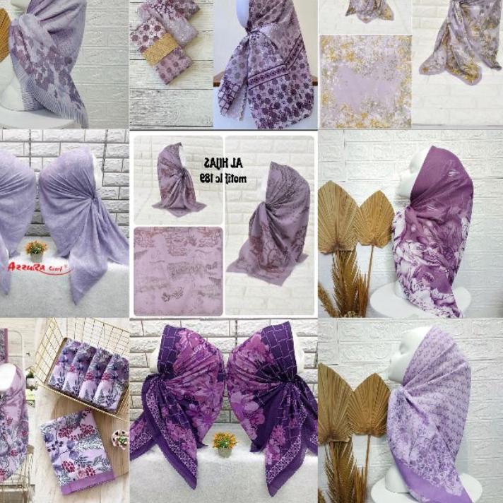BIG SALE KATALOG UNGU 1 | Voal motif jilbab motif Ungu series/Lilac/taro/Magenta ༄ 879
