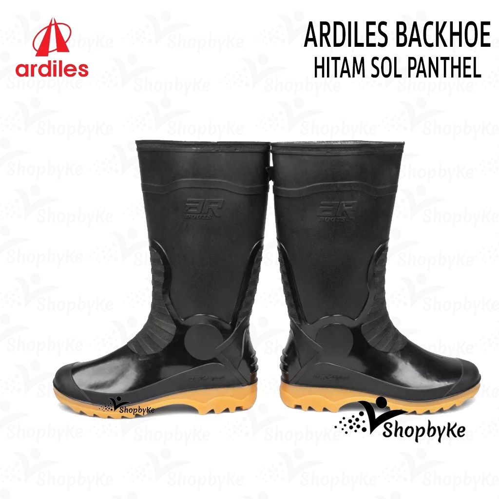 Sepatu Boots Karet Tinggi ARDILES BACKHOE HITAM PENTHEL / Sepatu Boots Karet Pria / Sepatu Boots Tinggi / Sepatu Boots Terlaris / Sepatu Boots Termurah / COD Bayar di Tempat