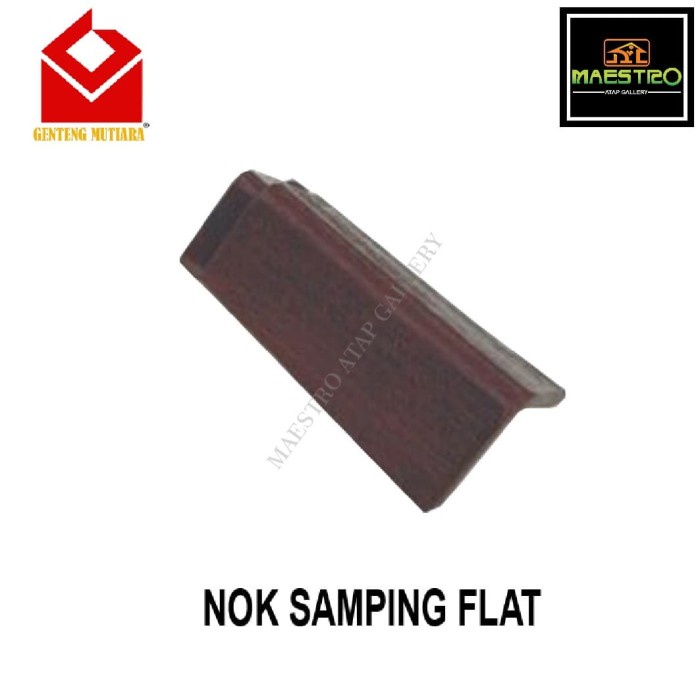 Aksesoris Genteng Beton Mutiara Nok Samping Flat - Hitam