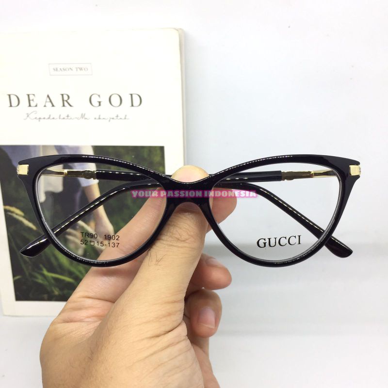 Kacamata Baca Cewek 1902 +1.00 sd +3.00 Model Cat Eye Fashion Korea