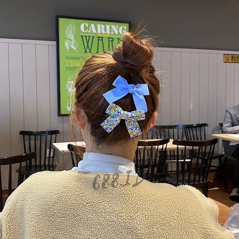 [688.id] Jepit Rambut 2pcs Pita Anak Perempuan Lucu Wanita Motif Korea Bunga Daisy Cantik JPT 02