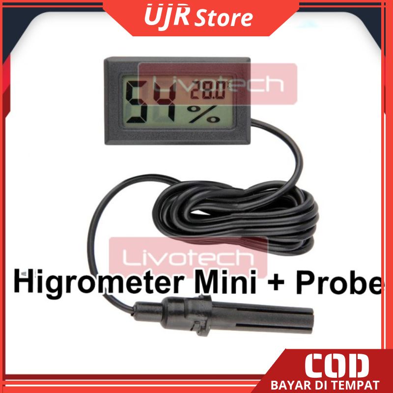

Mini Digital Thermometer+Hygrometer With Probe 15m Suhu+Kelembaban L159
