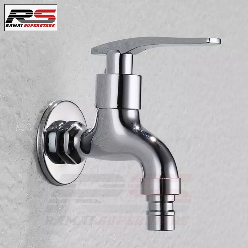 Keran Air Tembok / Kran Taman Mesin Cuci Kamar Mandi Stainless