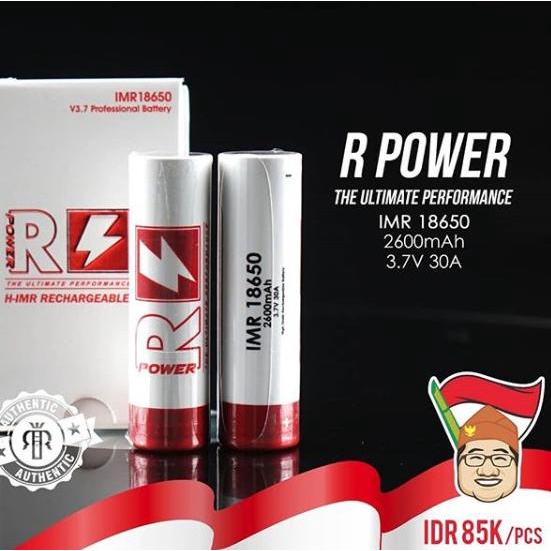 R Power Ultimate Performance - 18650 2600mAh 30A