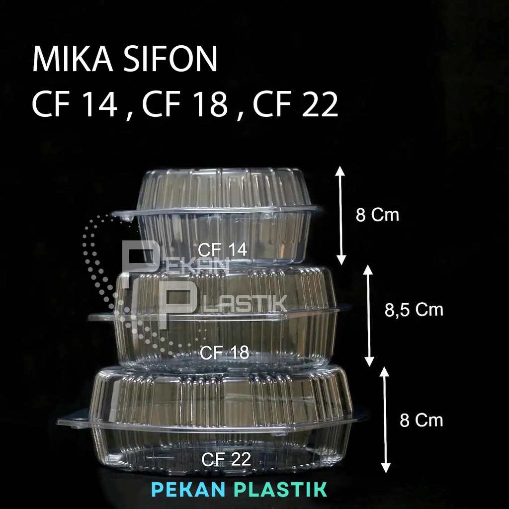 10 pcs Mika sifon/ mika bolu bulat diameter 14 18 & 22 cm