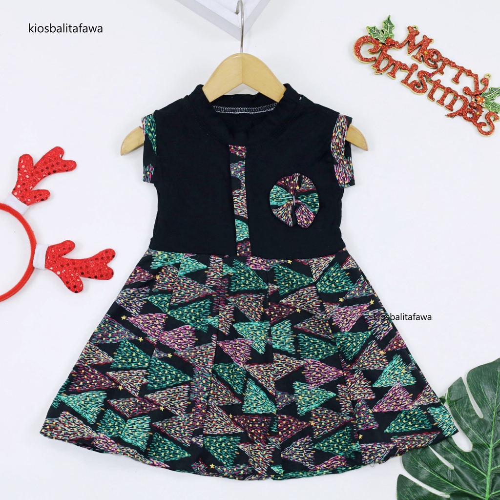 [NATAL] Dress Bilqis uk Bayi - 3 Tahun / Dres Yukensi Gaun Pesta Murah Baju Baby Anak Perempuan