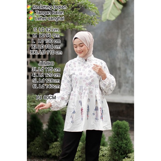 Batik wanita Batik modern Bluse wanita Atasan batik Bu tejo