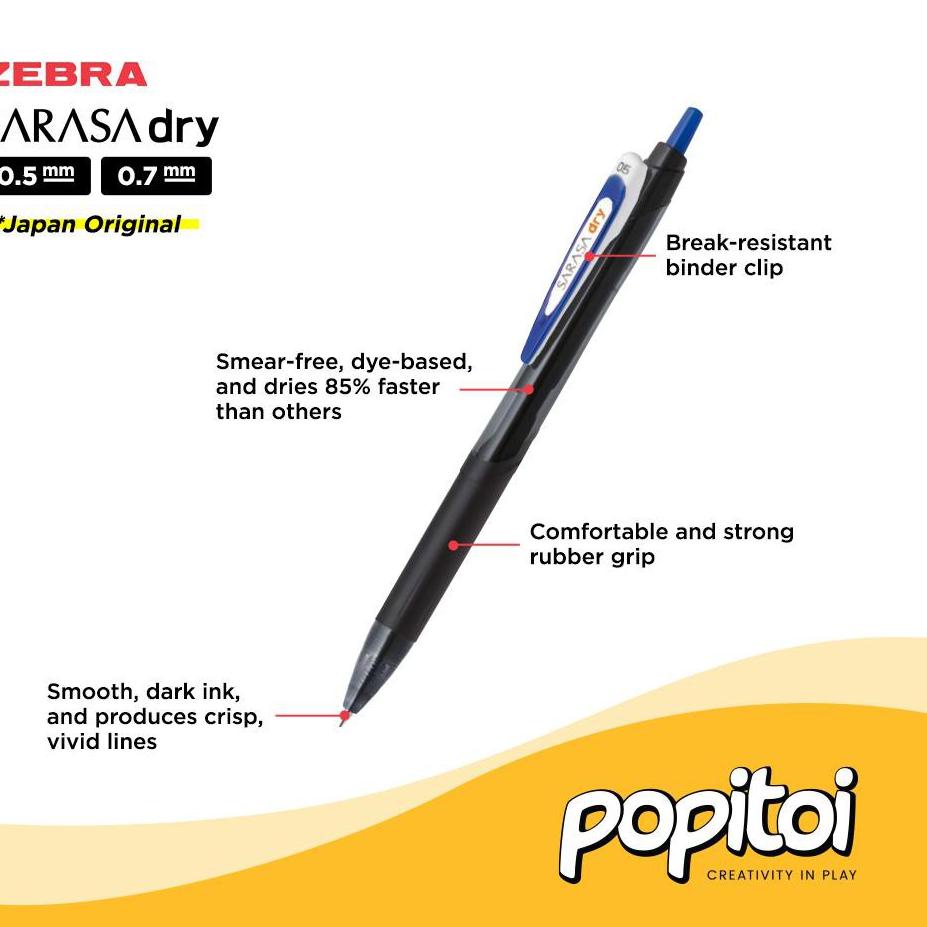 

ず Zebra Sarasa DRY Gel Pen 0.4 0.7 0.5 mm Fast Dry Pulpen JJ31 JJB31 JJS31 Japan Original ー