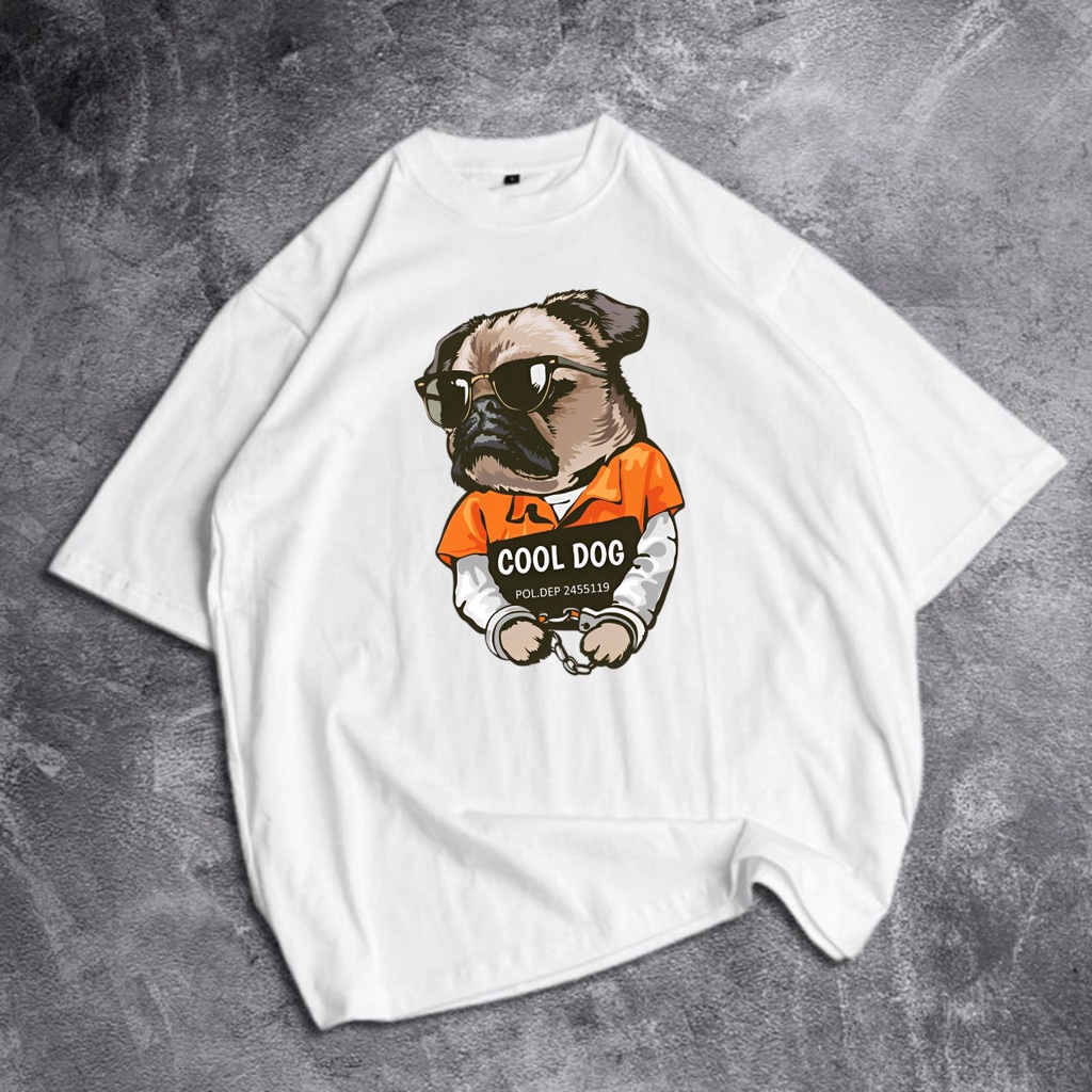 GSC - Kaos Oversize COOL DOG / Kaos Oversize bahan Cotton Combed 24S