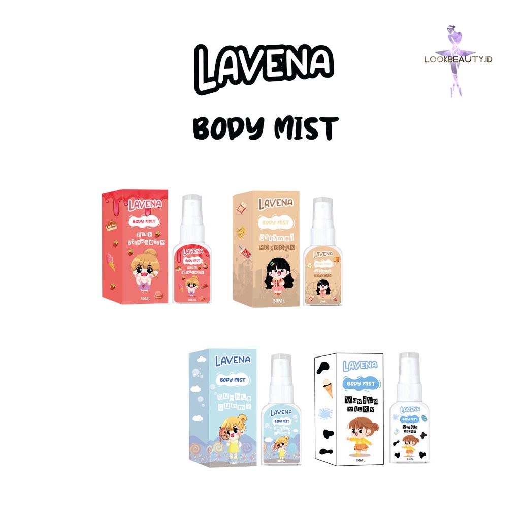 new FLEO BODY MIST 30ML - LAVENA BODY MIST 30ML SPARKLING ROMANTIC BUBBLE GUM STAWBERRY KISS / FLEO BODY MIST 75ML NEW BPOM | PARFUME BADAN FLEO 30ML