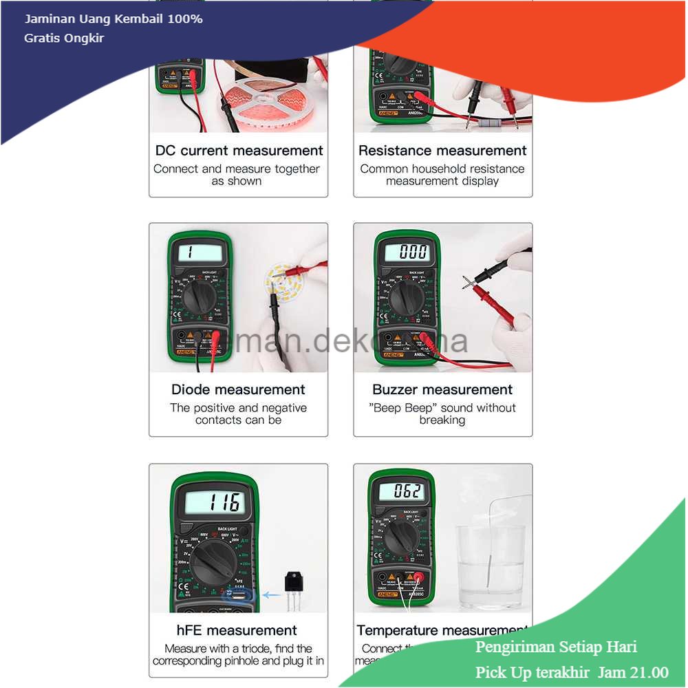 TD- PR2 ANENG Digital Multimeter Voltage Tester - AN8205C