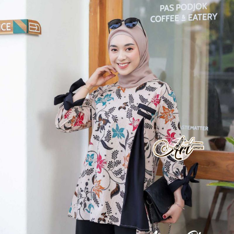 Blouse Batik Exclusive Ayana Blouse Katun Combinasi Moscreepe