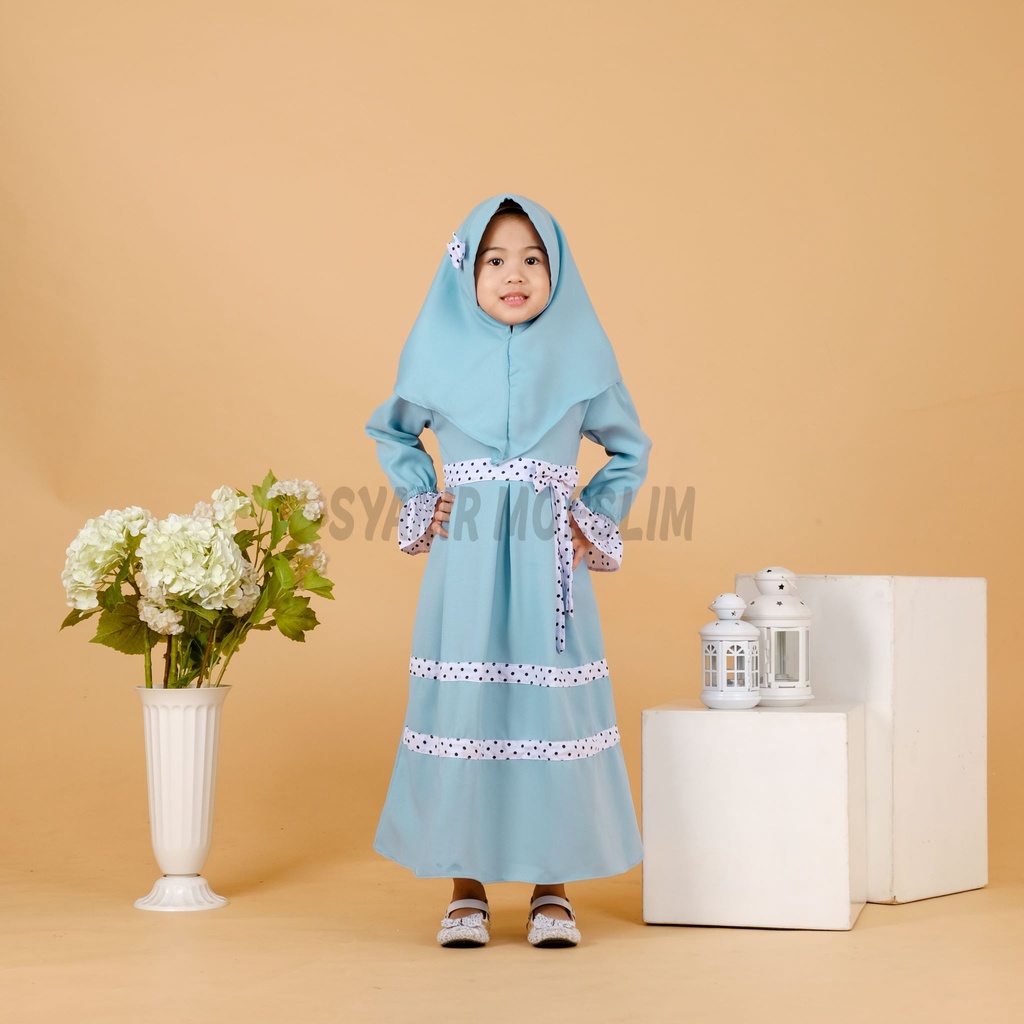 DISKON Nayla kids Gamis Syari Kids Terbaru Baju Muslim Anak Usia 5 6 7 Tahun Anak Gamis Anak Perempu