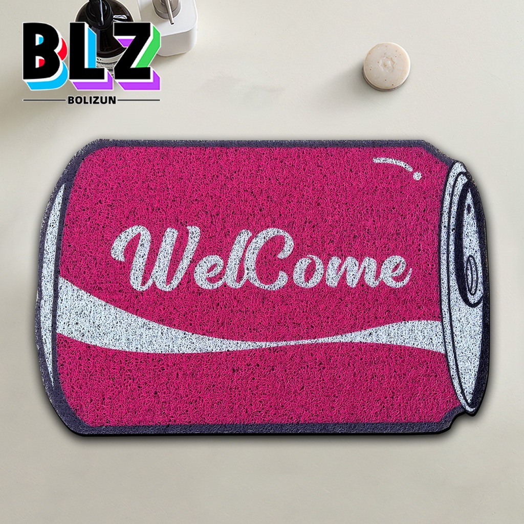 Bolizun Keset Cushion Mat Uk 40X60cm Keset Rumah Keset Kaki PVC Gambar FULL MOTIF Gambar Bentuk Minuman