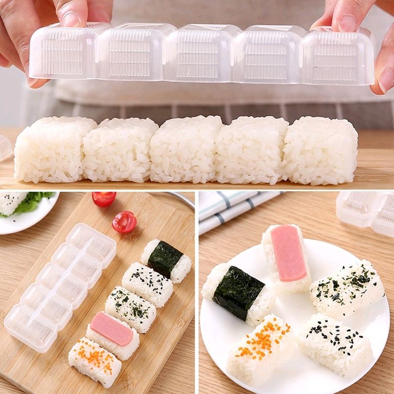 Termurah Cetakan Nasi Sushi 5 Sekat / Cekatan Nasi Bento