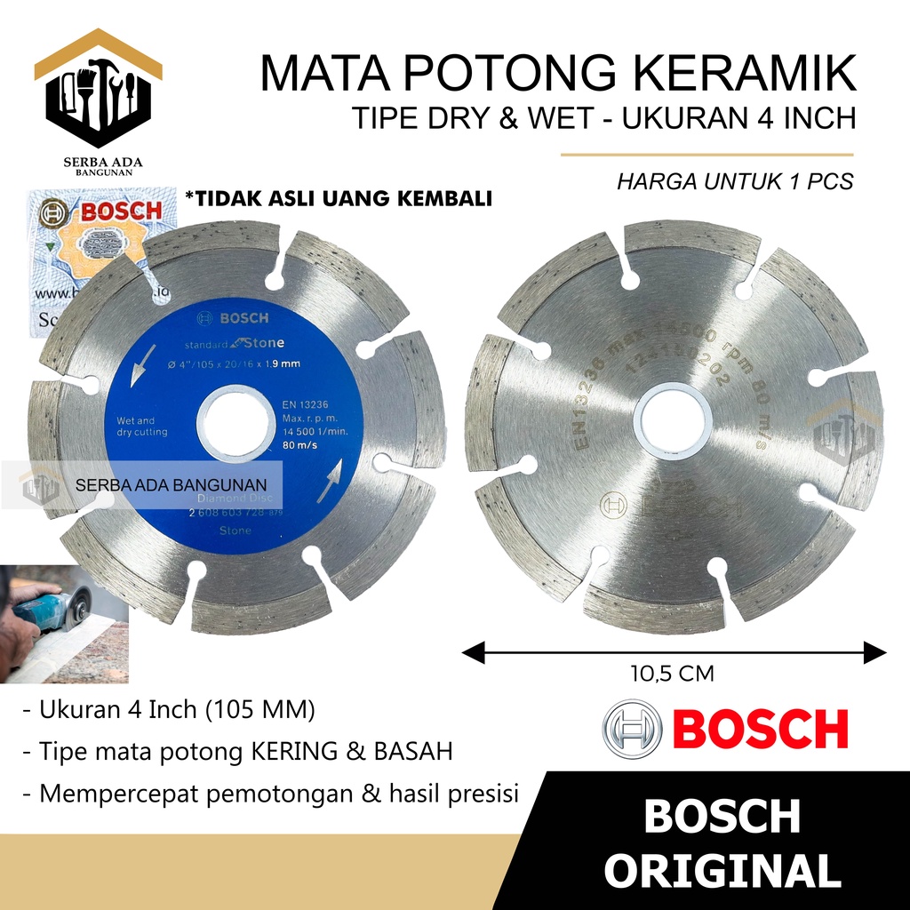 MATA POTONG KERAMIK BOSCH / DIAMOND WHEEL BLADE / CUTTING / DW BOSCH