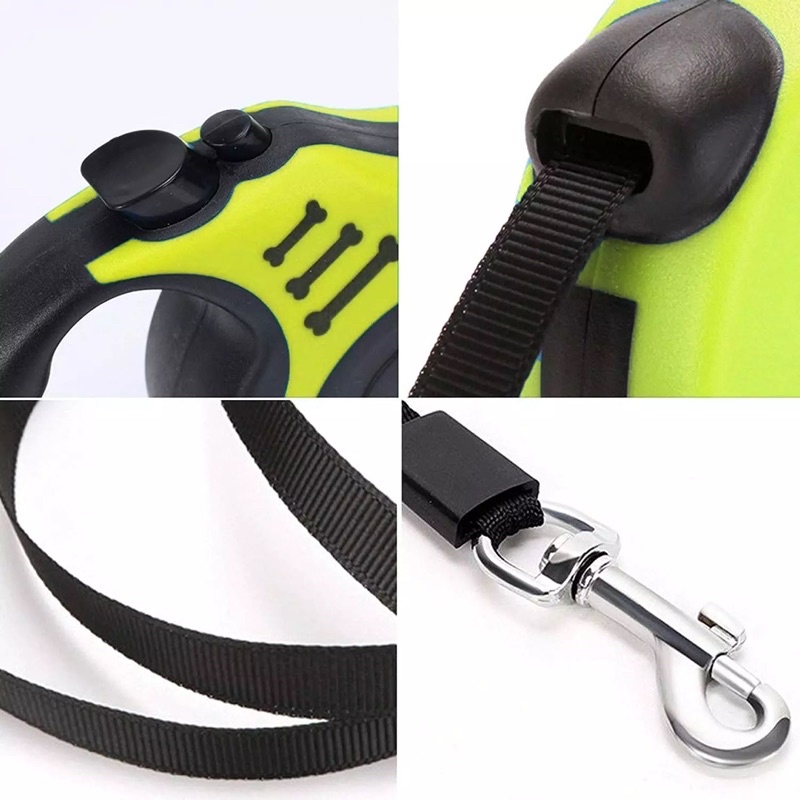 PET Tali Tuntun Retractable Dog Leash Harness Anjing Kucing Cat 3M 5M