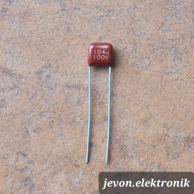 Kapasitor Milar Merah 104J 104 100 N 100 V Volt Capacitor 100nF 100v