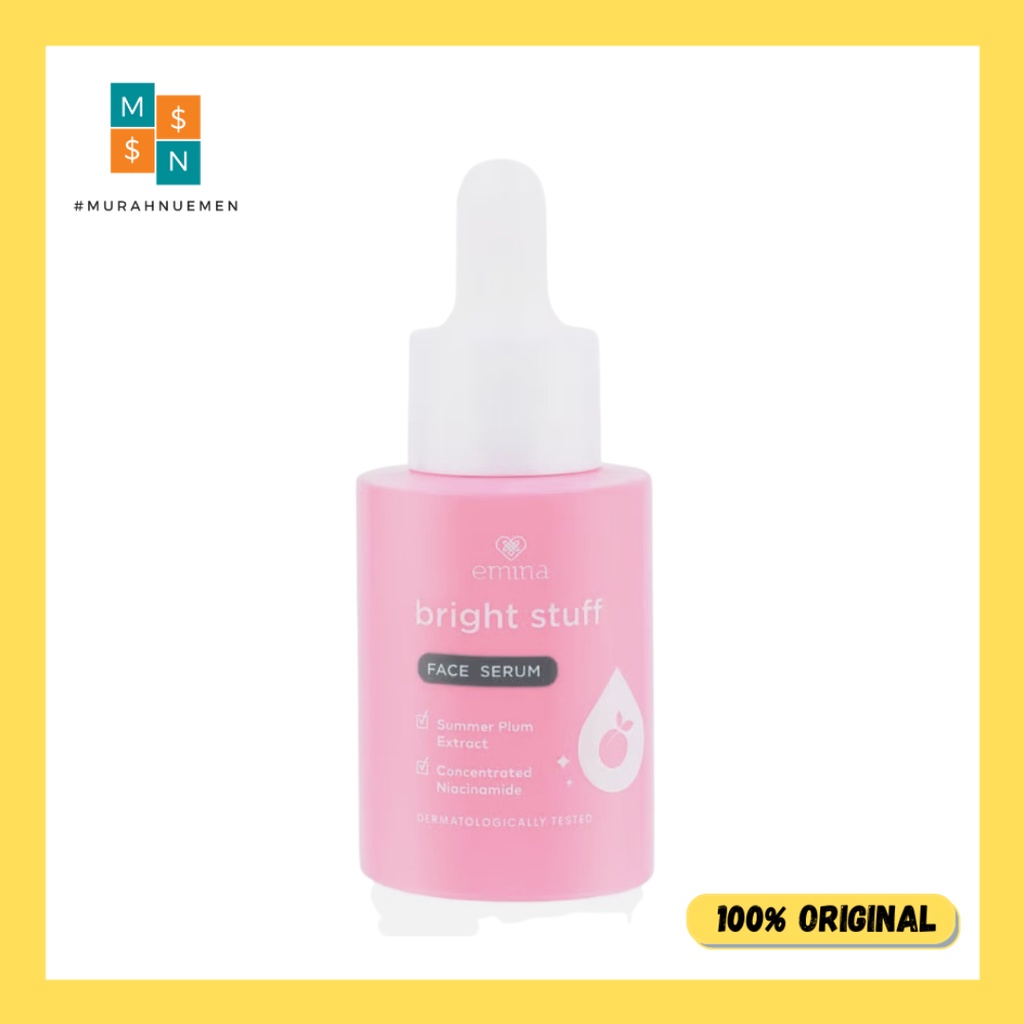 Emina Bright Stuff Face Serum 7,5ml 30 ml - Serum Wajah Cerah Glowing Original | Baru - Murahnuemen