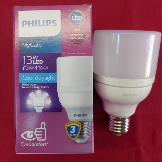 Lampu LED Bright 13W E27 Philips - Putih