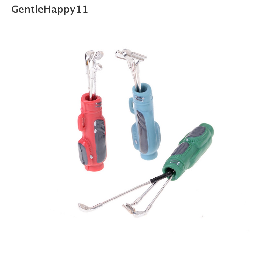 Gentlehappy 1Set 1: 12rumah Boneka Miniatur Golf Aksesori Olahraga Mainan Dekorasi Rumah Hadiah id