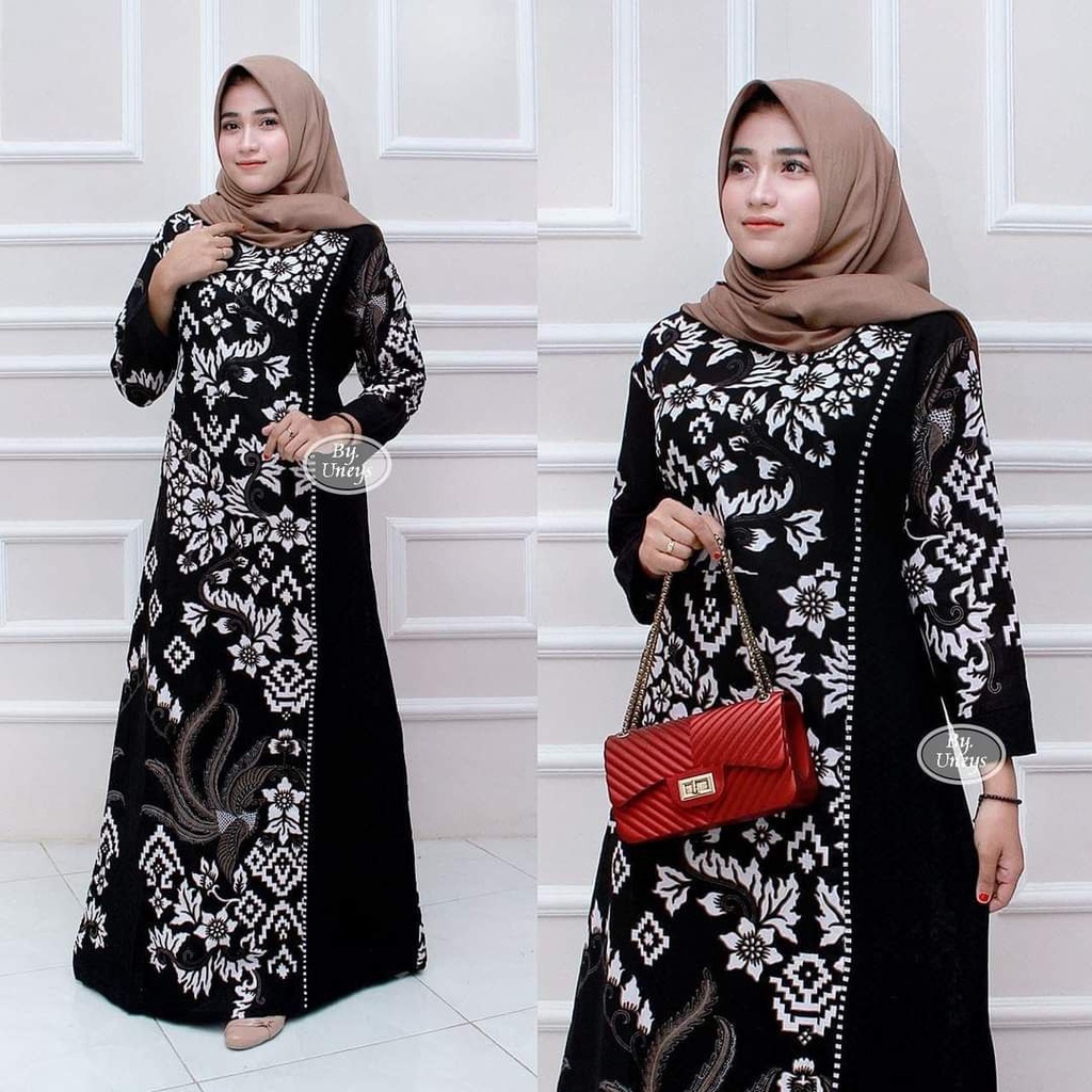 gamis batik kombinasi/gamis batik/batik wanita/batik gamis