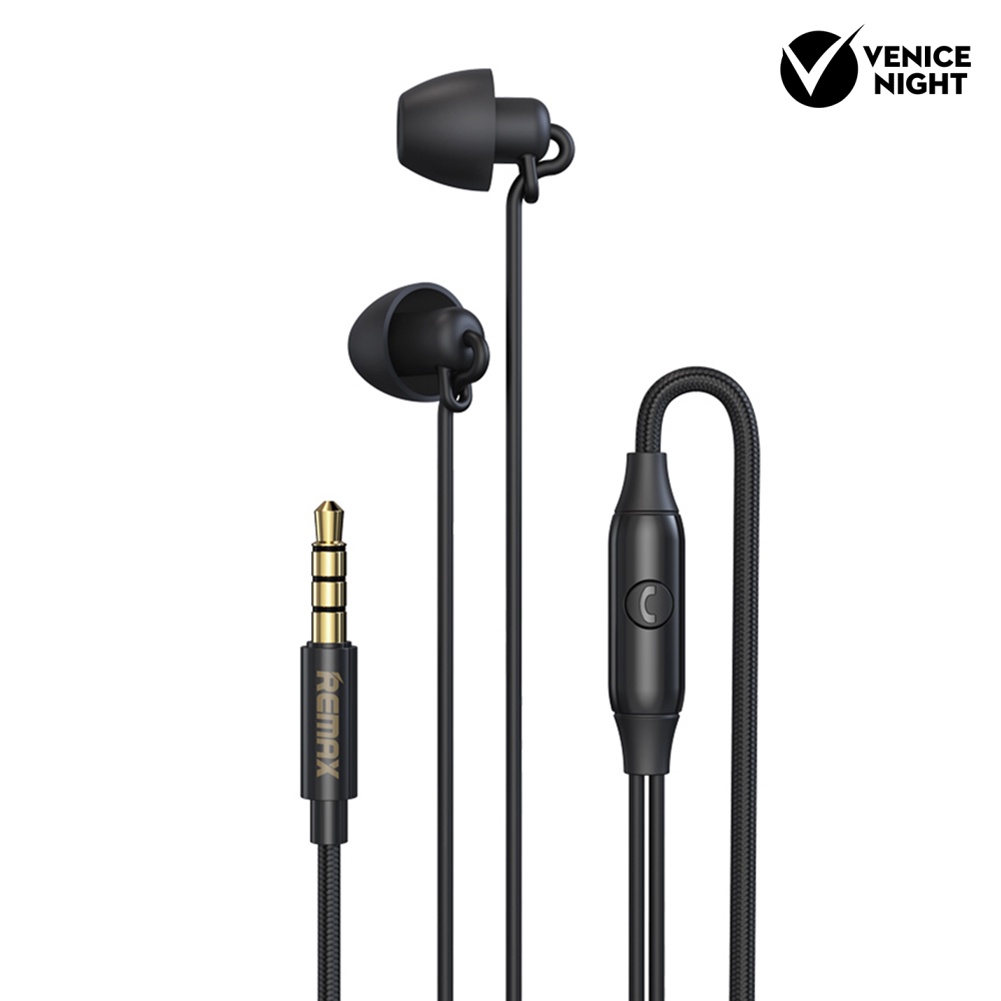 (VNEP) (Berkabel) Remax RM-208 3.5mm Stereo Music Phone Earphone In-ear Headset dengan Mic