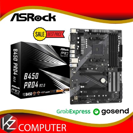 Motherboard ASROCK B450 PRO4 AMD AM4 SOCKET DDR4