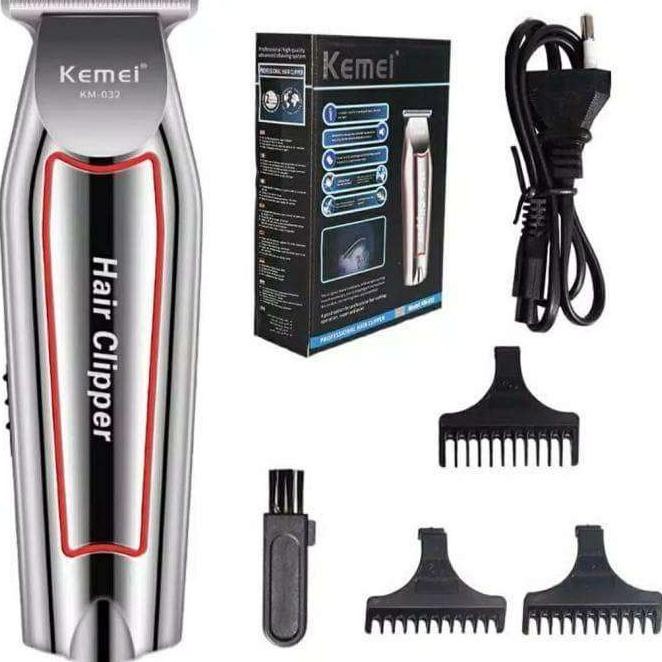 COD Alat Cukur Hair Clipper Kemei Detailer KM-032 Mesin Cukur Rambut Kumis Jenggot