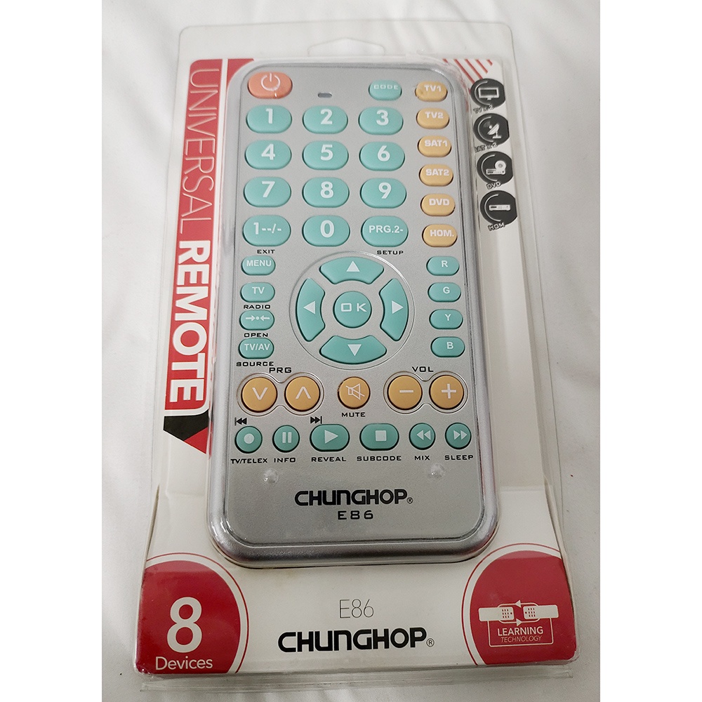 CHUNGHOP Remot Multifugsi Universal Controller Learning IR Remote - E86 - No Color