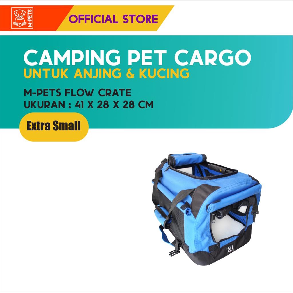 M-Pets Flow Crate Camping Pet Cargo XS / Kandang Travel Rangka Besi