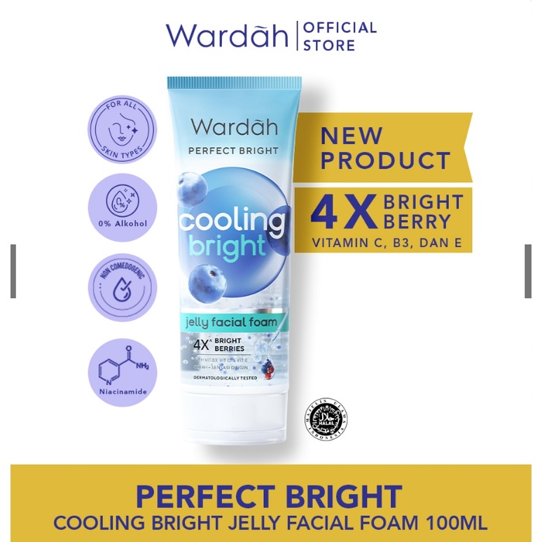 Wardah Perfect Bright Cooling Bright Jelly Facial Foam 100 ml