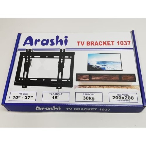 ARASHI 1037 Bracket Mounting Dinding TV LED Monitor Uk Sampai 37 Inch