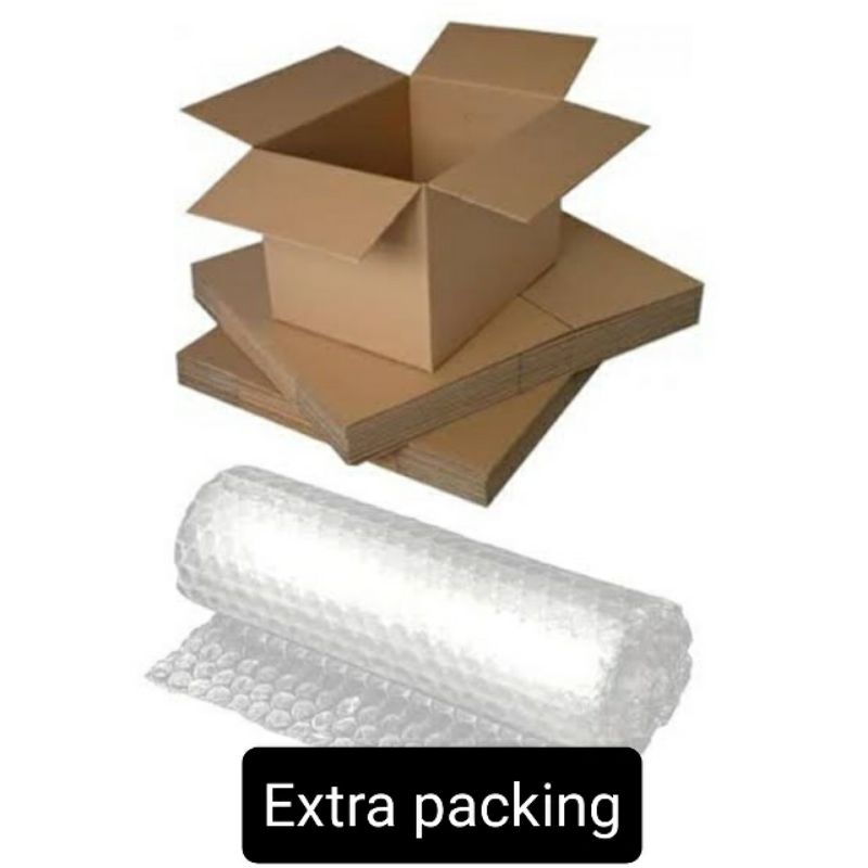 

Extra Packing kardus + buble wrap