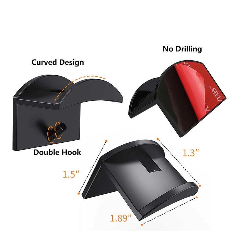 Rak Holder Penyimpanan Topi Baseball Model Gantung Dinding Dengan Perekat Tanpa Pengeboran