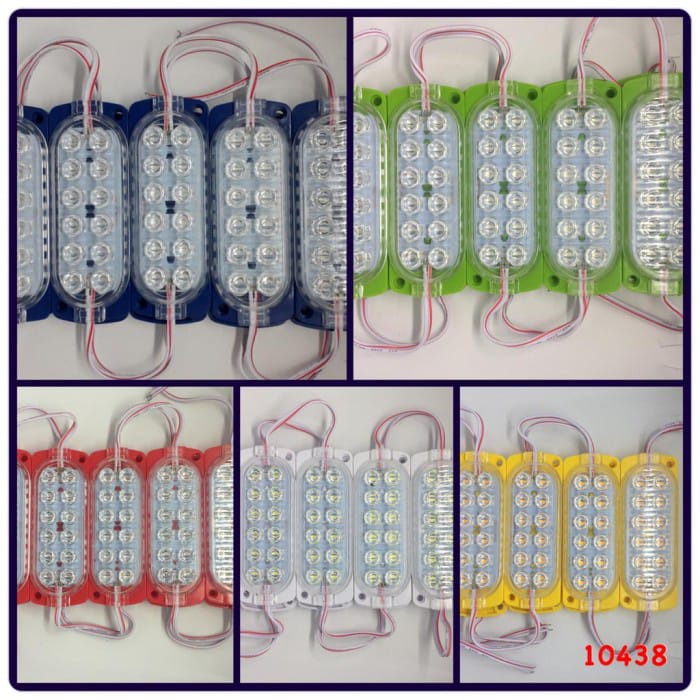 LED MODUL LAMPU 12 MATA SMD 2835 10438 12 VOLT DAN 24 VOLT ULTRASONIC WATERPROOF VARIASI NEON BOX