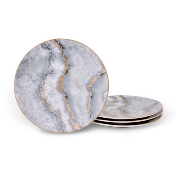 

Jual Marble Plate Set 4 Pcs / Set Piring Makan Marble Mewah Silver Diskon