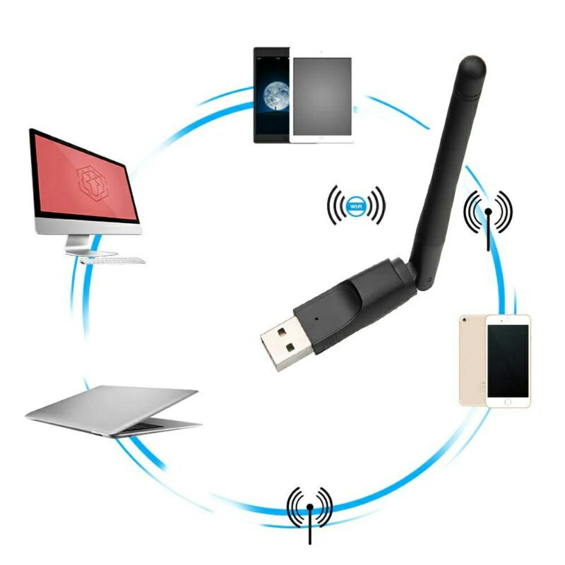 USB Wifi Dongle MT7601 Wireless Adaptor Receiver Untuk STB/Set Top Box/PC/Laptop