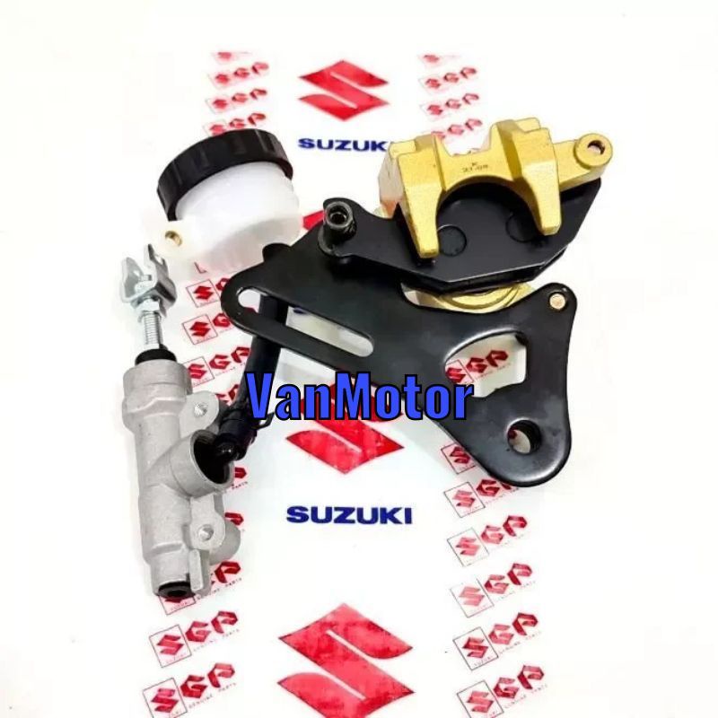 KALIPER BELAKANG SET MASTER REM SATRIA FU 150 SUZUKI PALA BABI BELAKANG SET BREKET SUNTIKAN