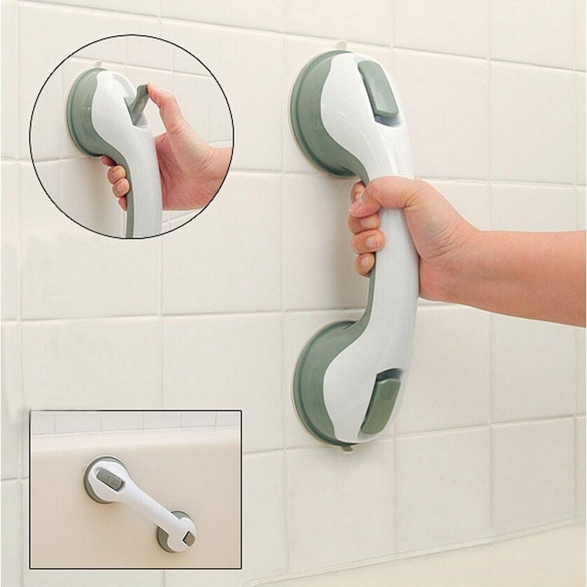 [GROSIR] Gagang Pengaman Kamar Mandi Grip Handle Suction - White