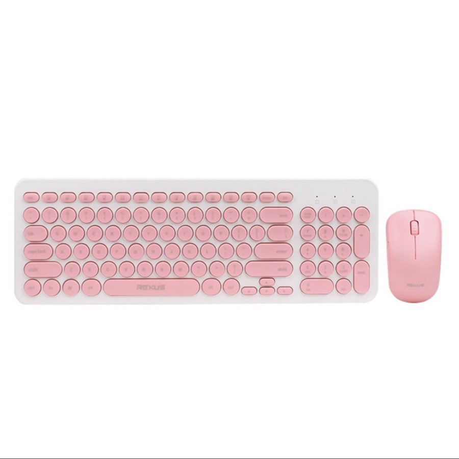 Rexus KM10 Wireless Keyboard + Mouse Combo Bundle Retro Design