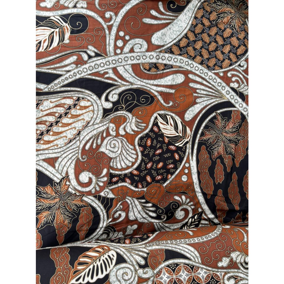 Batik Anak Lengan Panjang Model Slimfit Warna Terracotta