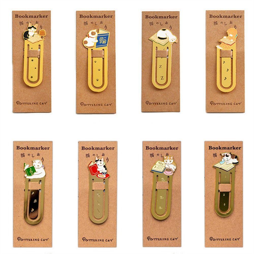 Mxbeauty Bookmark Lucu Stationery Animals Kartun Kertas Cilp Cat Jepang Bookmark